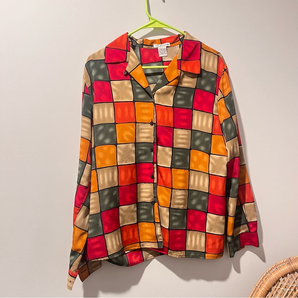 Notations Square Blouse Size L